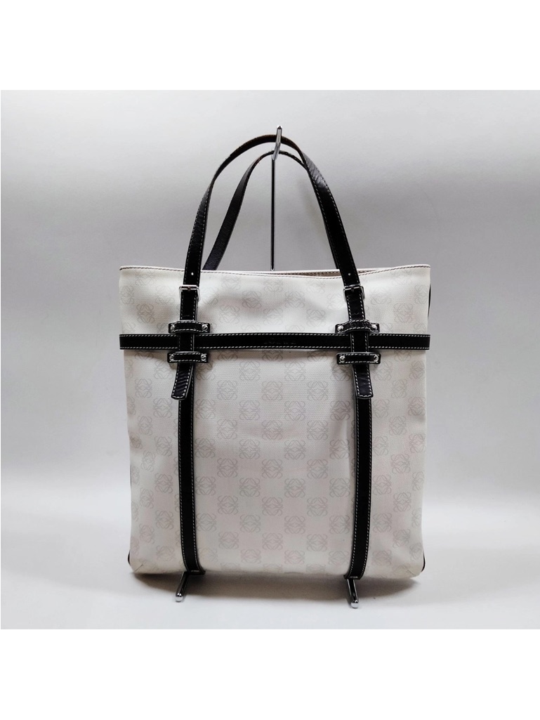 Loewe Anagram Logo White Tote
